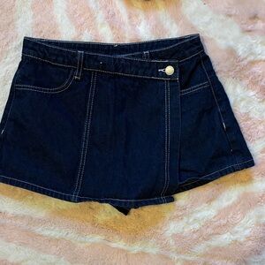 SHEIN Dark Blue Denim Skorts